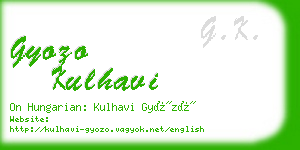 gyozo kulhavi business card